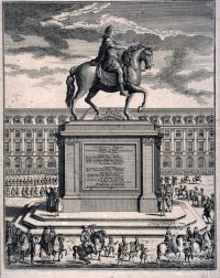 Place-Vendome-1699-statue équestre du Roi Louis XIV-archive