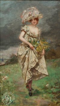 Jeune femme aux fleurs