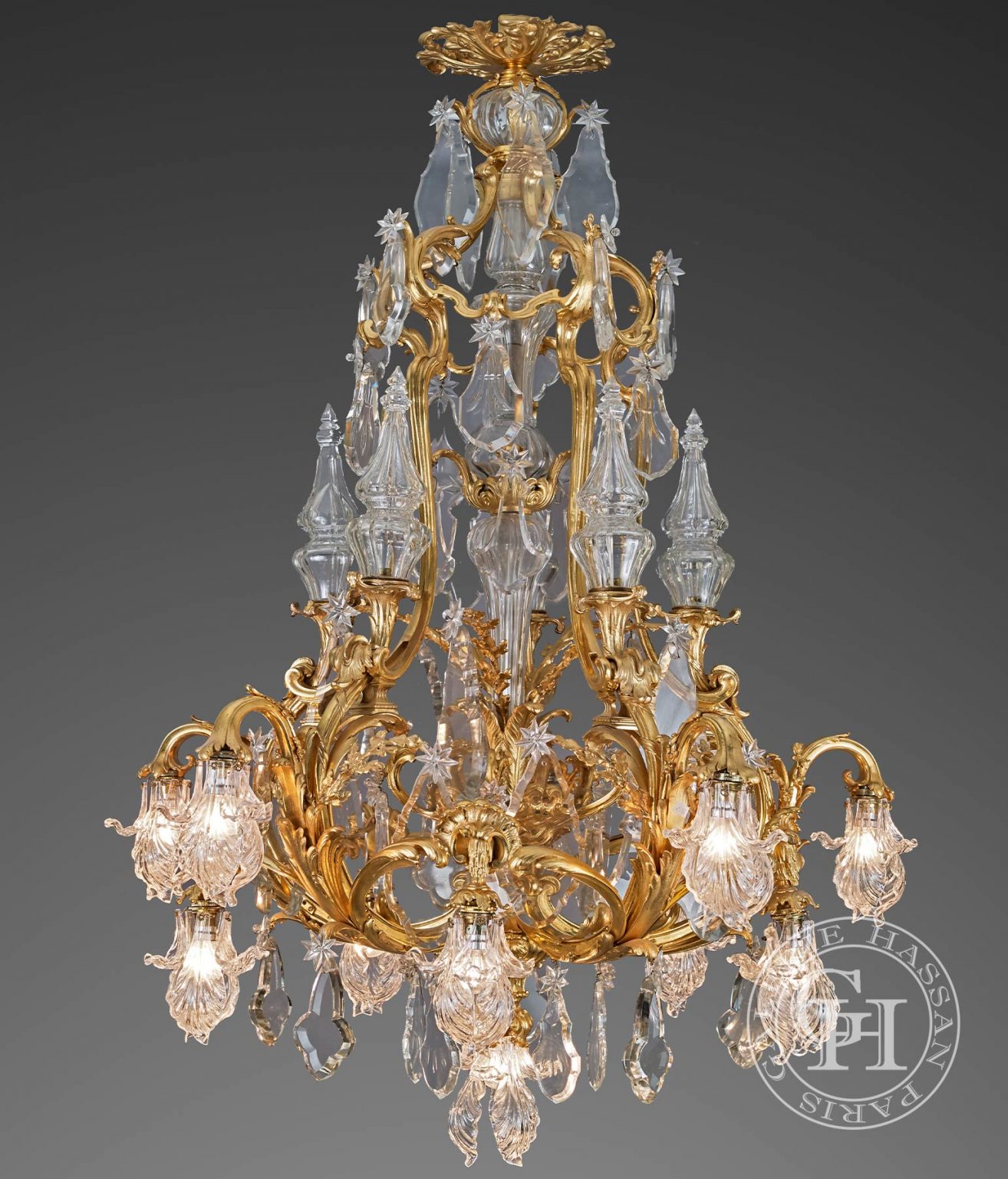 Rocaille cage chandelier by François Linke and Baccarat – Galerie Hassan