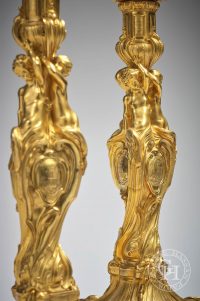 Grande paire de Flambeaux Louis XV