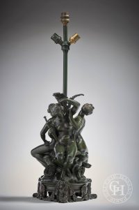 Lampe aux Trois déesses par Antoine-Louis Barye