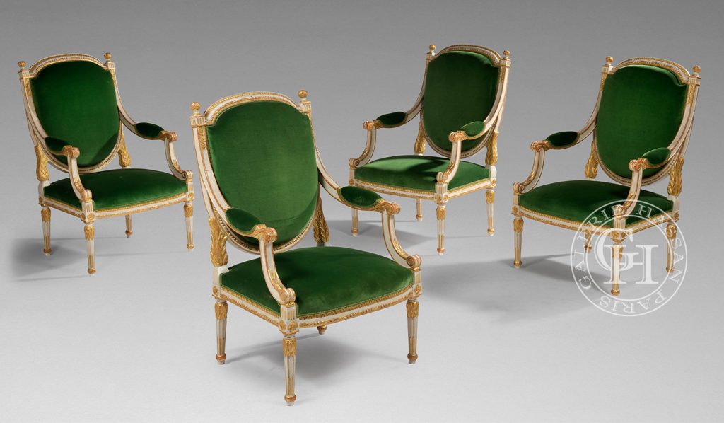 SET OF 4 LOUIS XVI ARMCHAIRS by Maison Jansen – Galerie Hassan