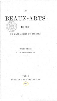 Gallica / Bibliotheque Nationale de France / Les Beaux-arts revue 1864