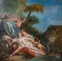 La Nymphe Callisto, séduite par Jupiter sous les traits de Diane d’après François Boucher